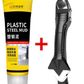 Multifunctional Waterproof White Caulk + Scraper Tool – Easy Application for Home Repairs