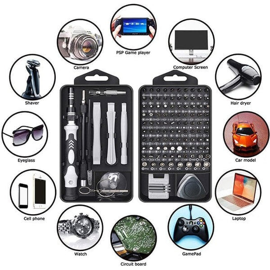 Magnetic Screwdriver Set (115 in 1 / 138 in 1) – Precision Bits, Strong Magnetism & Portable Storage Case 🔩