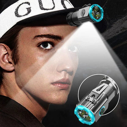 🛑Beeilen Sie sich! Exklusiver Rabatt!🛑Mini-helle Drei-Augen-LED-Taschenlampe