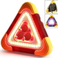 2-in-1 sun-driven emergency triangle warning light at the roadside