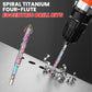 50%OFF💥 4pcs Titanium Coated Spiral Four-blade Eccentric Drill Bits