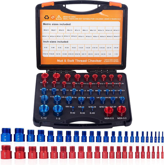 Nut & Bolt Thread Checker Kit for Inspection of Fixed Bolts or Threaded Holes