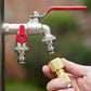🔥Universal Stainless Steel Double Outlet Garden Faucet – Independent Valves, Heavy-Duty & Easy Install 🚰