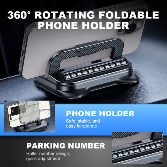 360° Rotating Foldable Phone Holder – Portable & Lightweight, Ideal for Travel, Desk & Bedside, Compatible with All Phones/Tablets