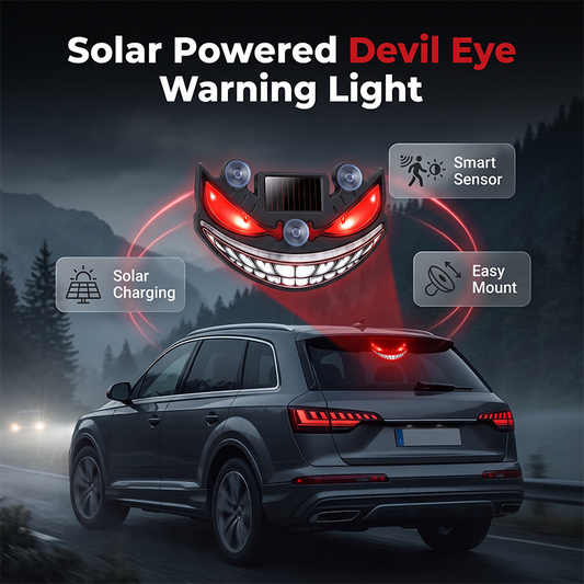 Solar Devil Eye LED Car Warning Light