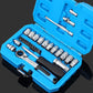 📢📢50% OFF !!⏰29pcs Ratchet Socket Wrench Tool Kit, Multi-Size Repair Hand Tool Set with Storage Case 🔧