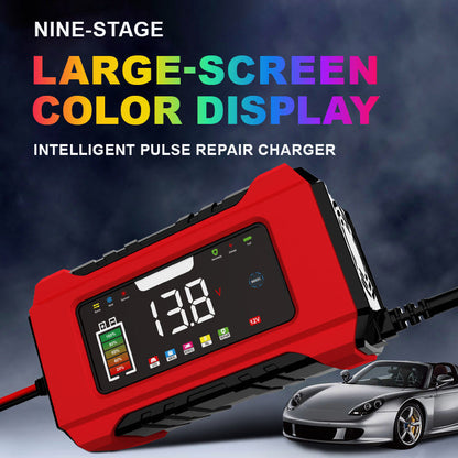 12V 6A Smart Car Battery Charger with LCD Display（50% OFF）