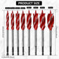 8PCS 4-Flute Auger Drill Bit Set for Woodworking